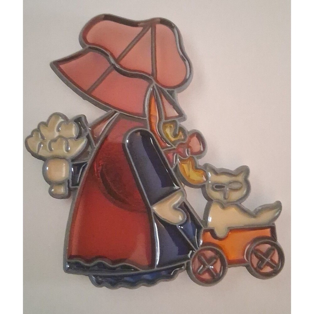 Vintage Stained Glass Precious Moments magnet